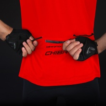 Chiba Fahrrad-Tshirt Leisure (Front-Reißverschluss, 3 Rückentaschen, schnelltrocknend) rot Herren